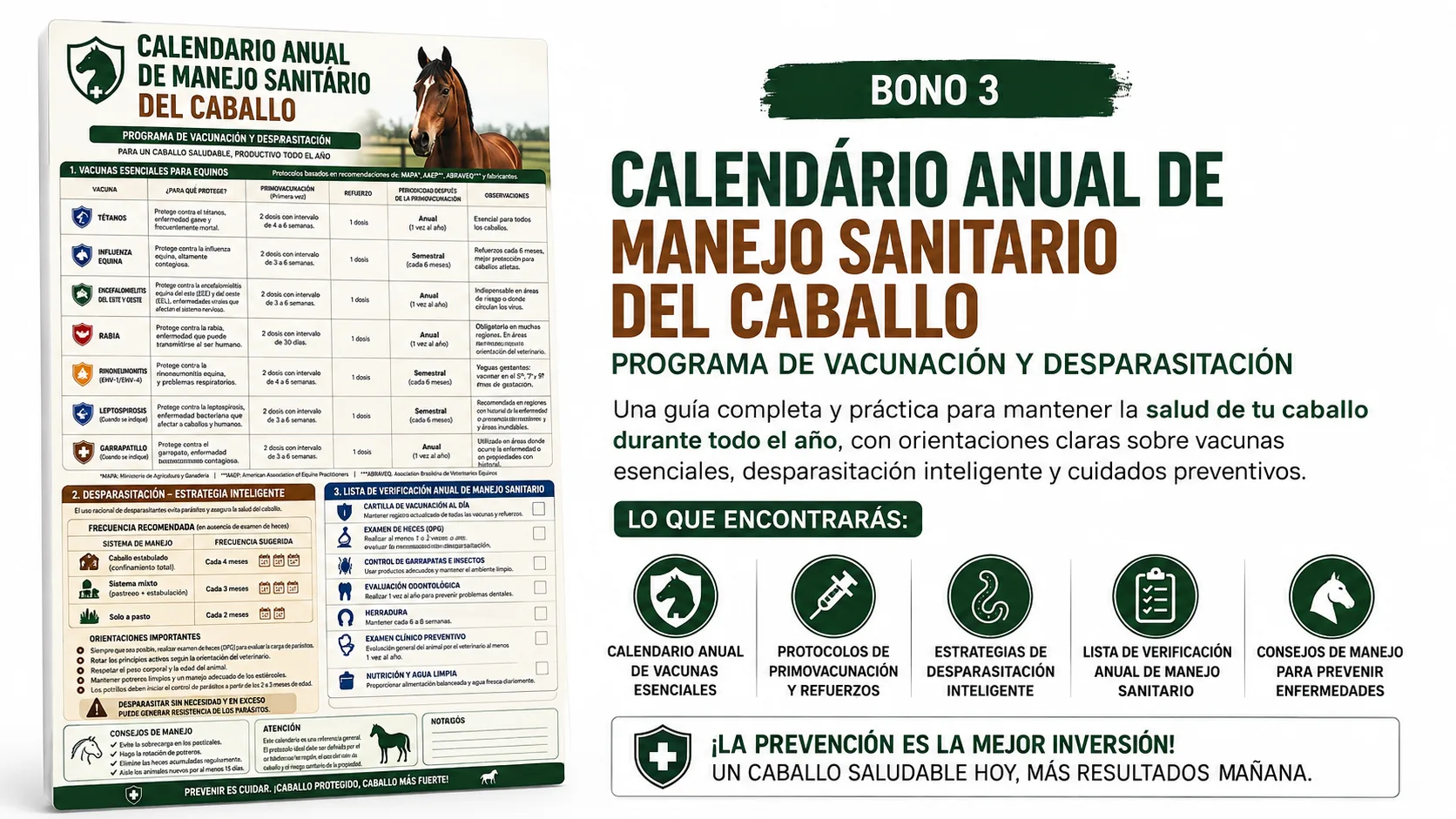 Bono 3 - Calendario Anual de Manejo Sanitario